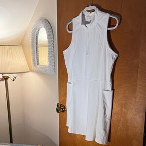 Danskin White Sleeveless Mini Athletic Dress